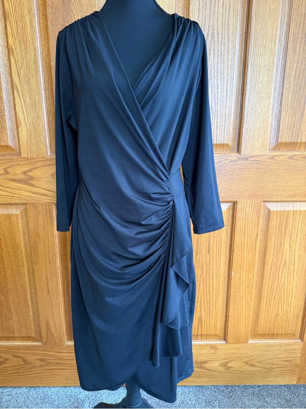 Venus’s little black dress is available in a large.